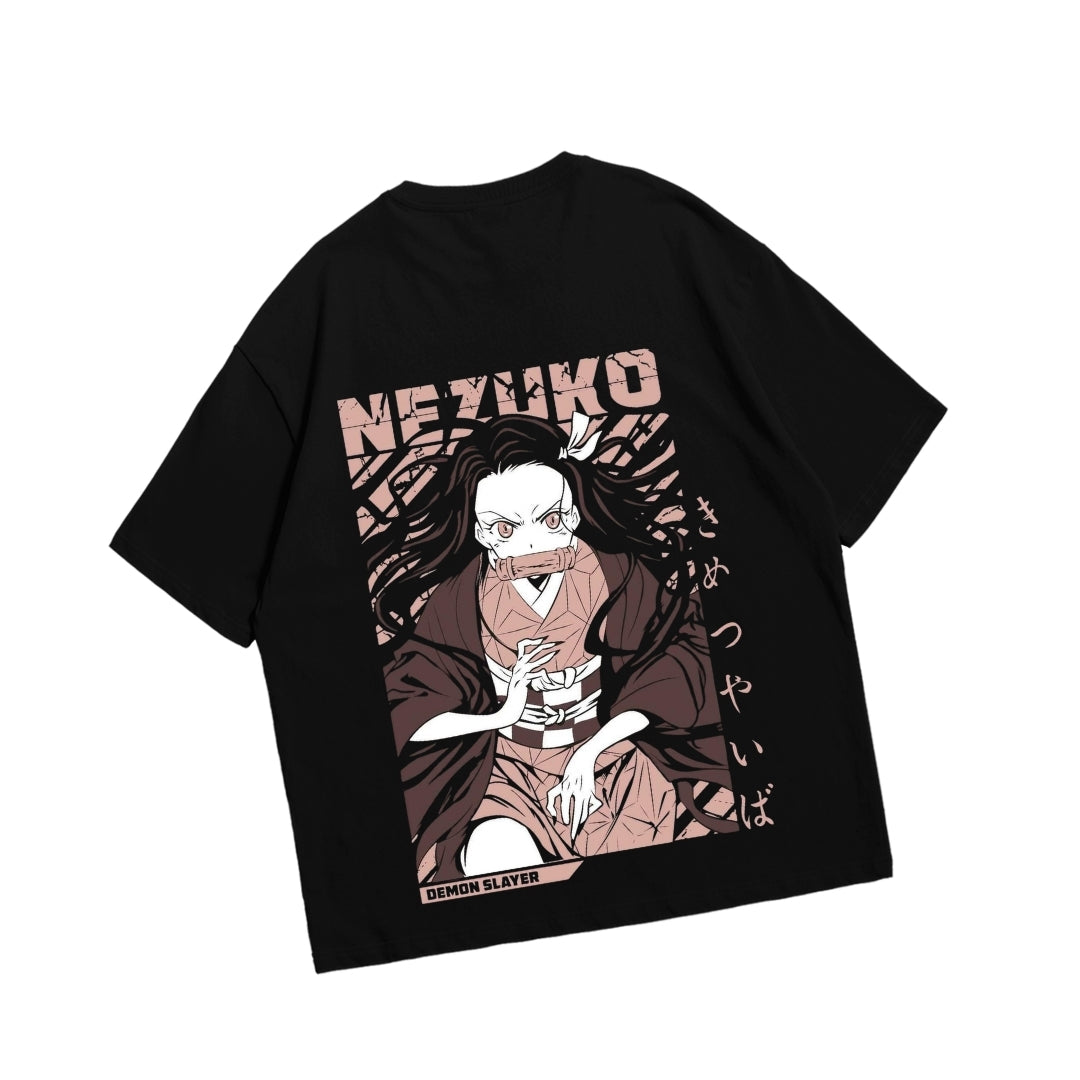 Printed Oversized T-Shirt – Nezuko Kamado Demon Slayer