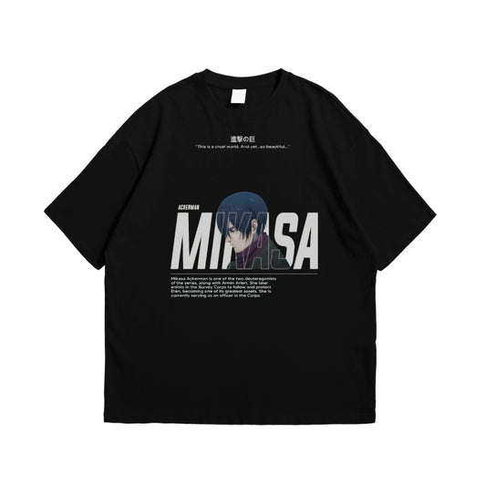 Attack on Titan Mikasa Ackerman Oversized T-Shirt | Premium Anime Streetwear Tee Pakistan