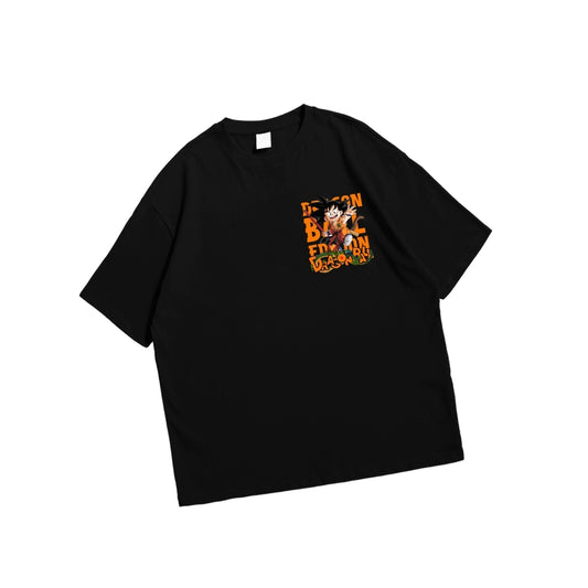 Oversized Drop Shoulder T-Shirt – Dragon Ball Z Anime Print |