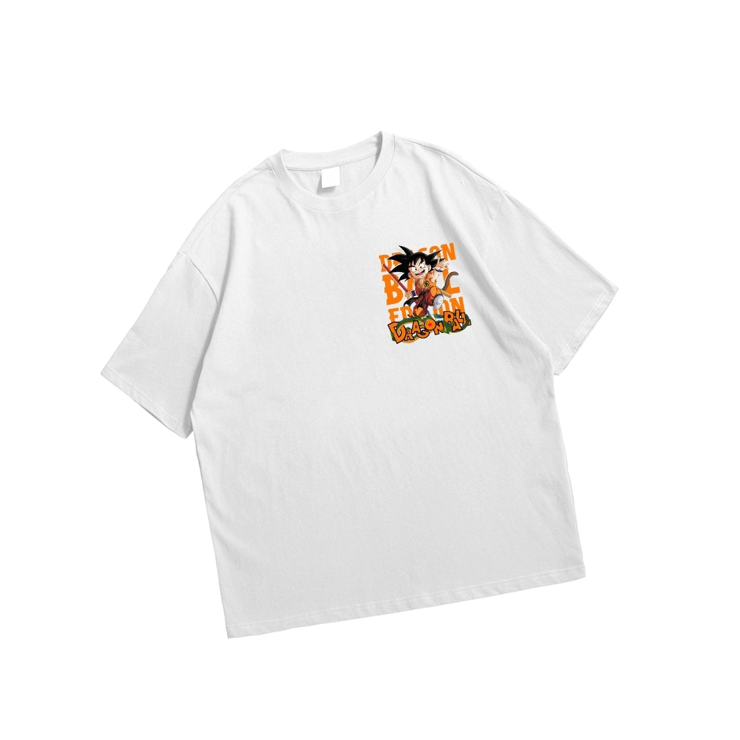 Oversized Drop Shoulder T-Shirt – Dragon Ball Z Anime Print |