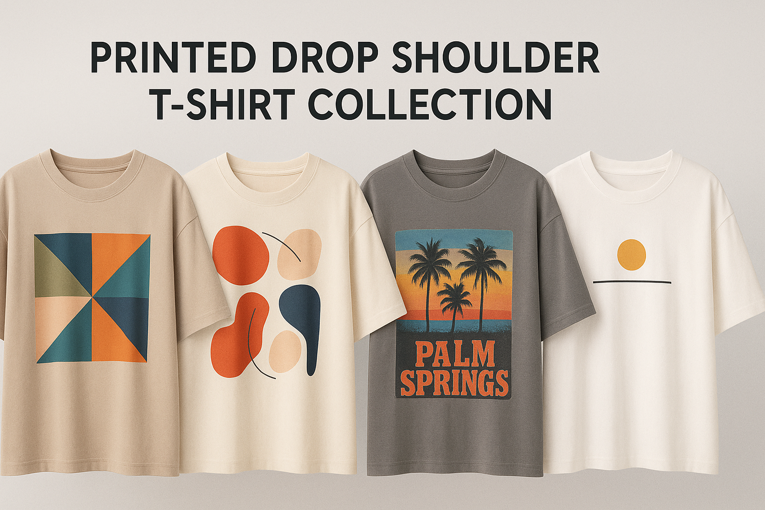 Printed Drop Shoulder T-Shirt Collection – Trendy Streetwear Designs