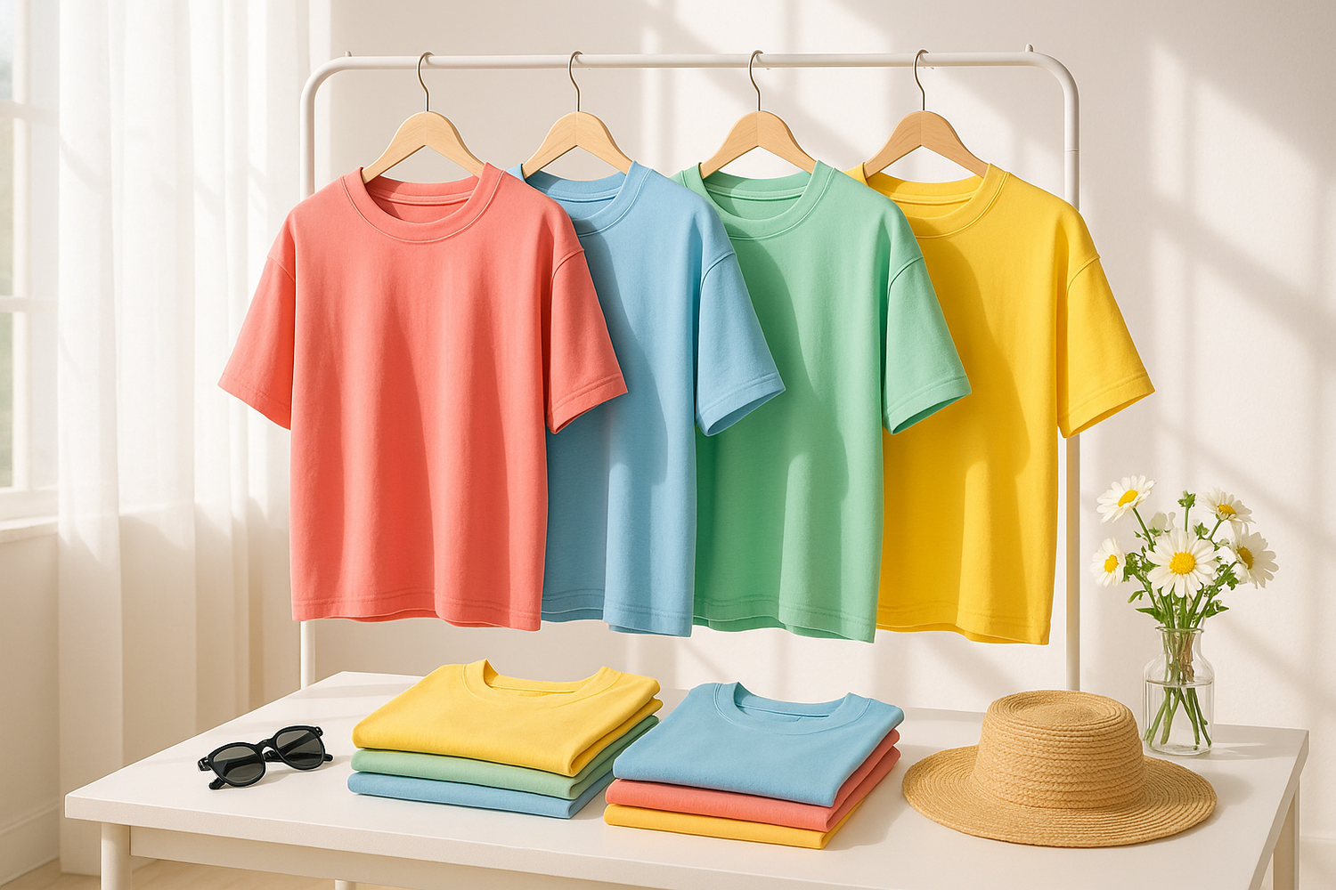 Summer Oversized Drop Shoulder T-Shirts – FLERO WEAR