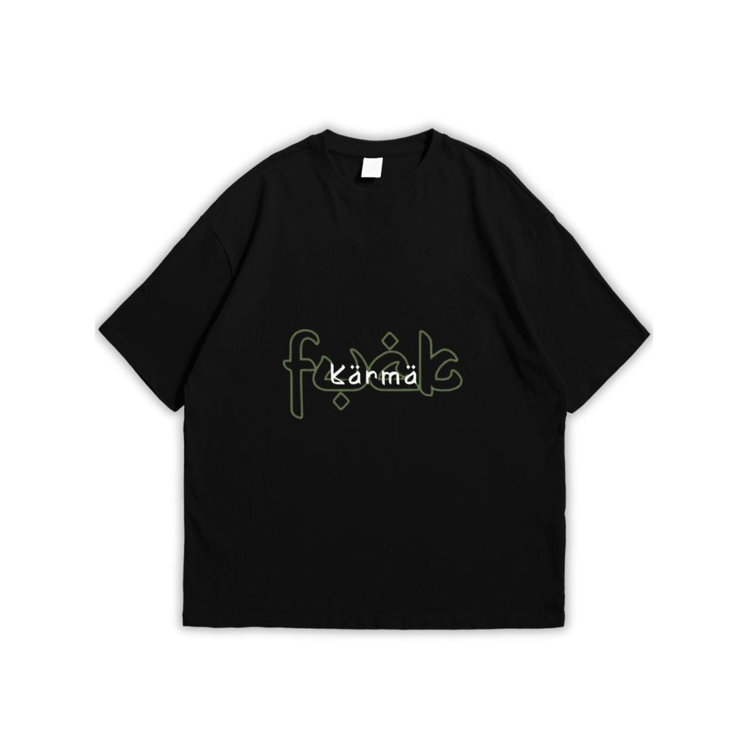Typography Oversized T-Shirt – Karma x F* Style**