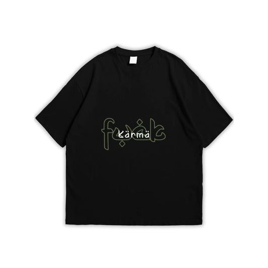 Typography Oversized T-Shirt – Karma x F* Style**
