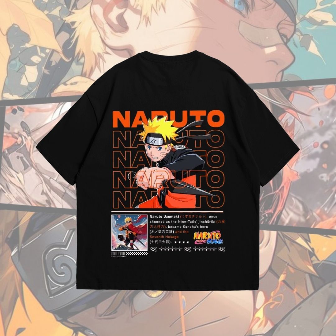 Naruto Oversized Drop Shoulder T-Shirt – Premium Anime Streetwer