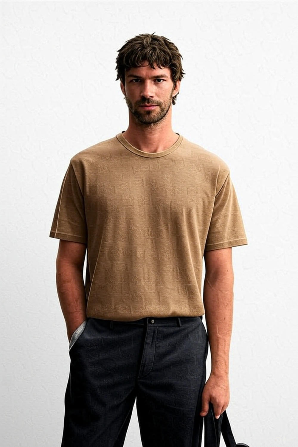 Brown Oversized T-shirt.