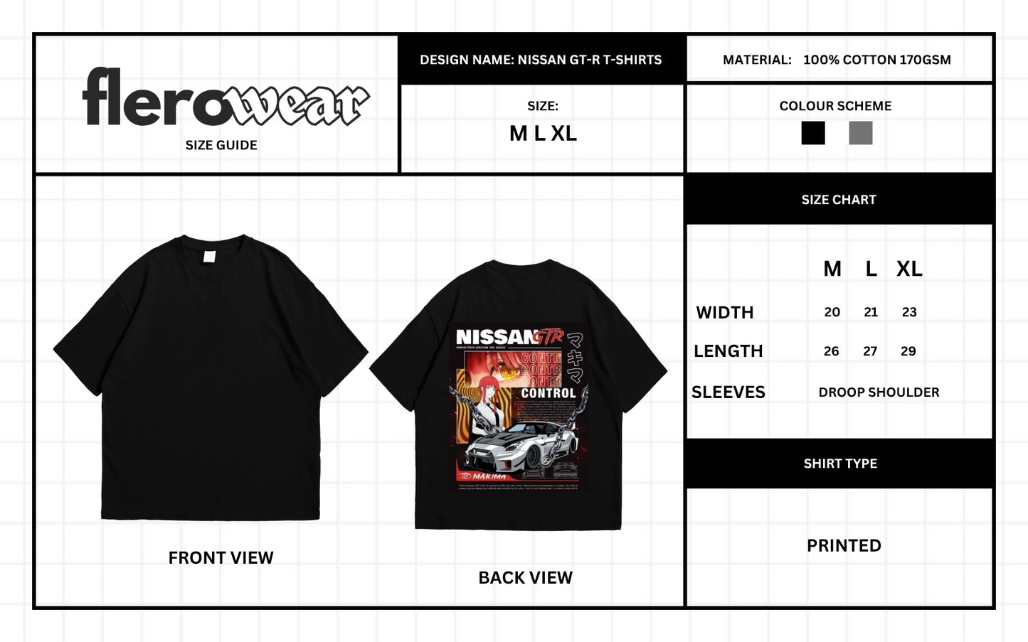 Nissan GT-R R35 Oversized T-Shirt – Premium Car Enthusiast Streetwear | Back Print.