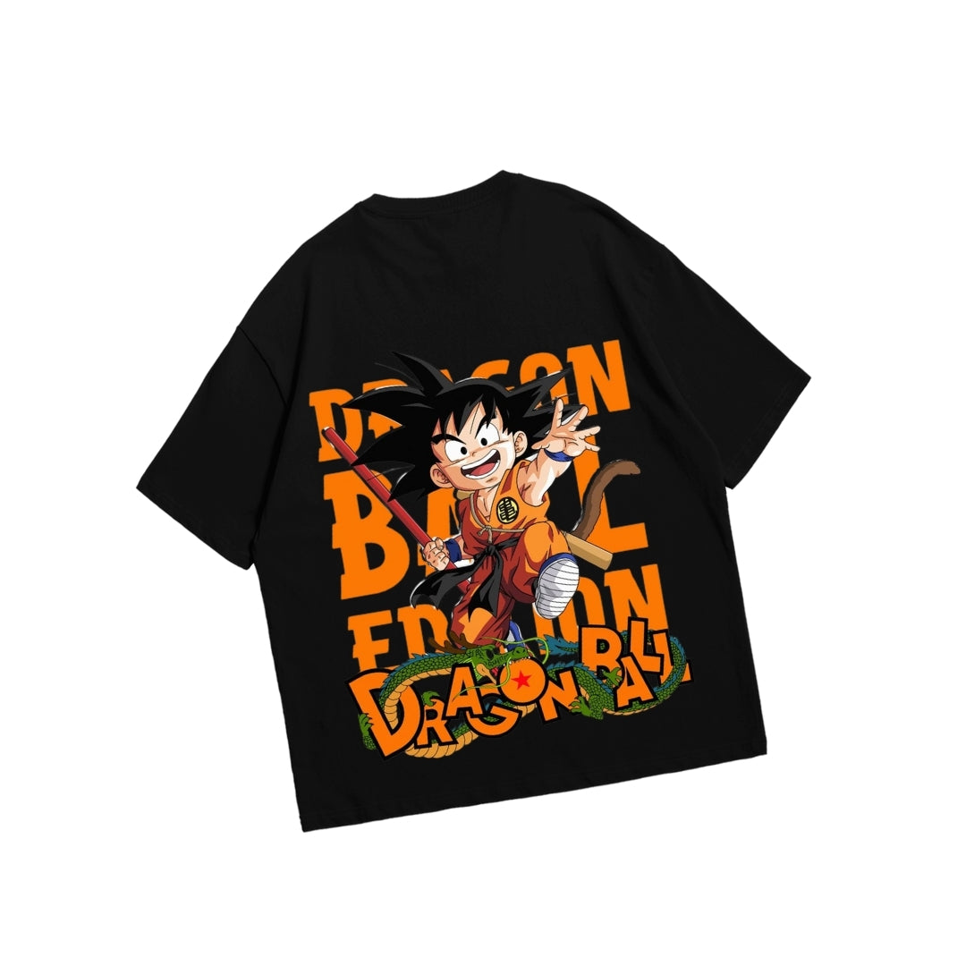 Oversized Drop Shoulder T-Shirt – Dragon Ball Z Anime Print |