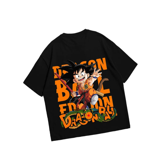 Oversized Drop Shoulder T-Shirt – Dragon Ball Z Anime Print |