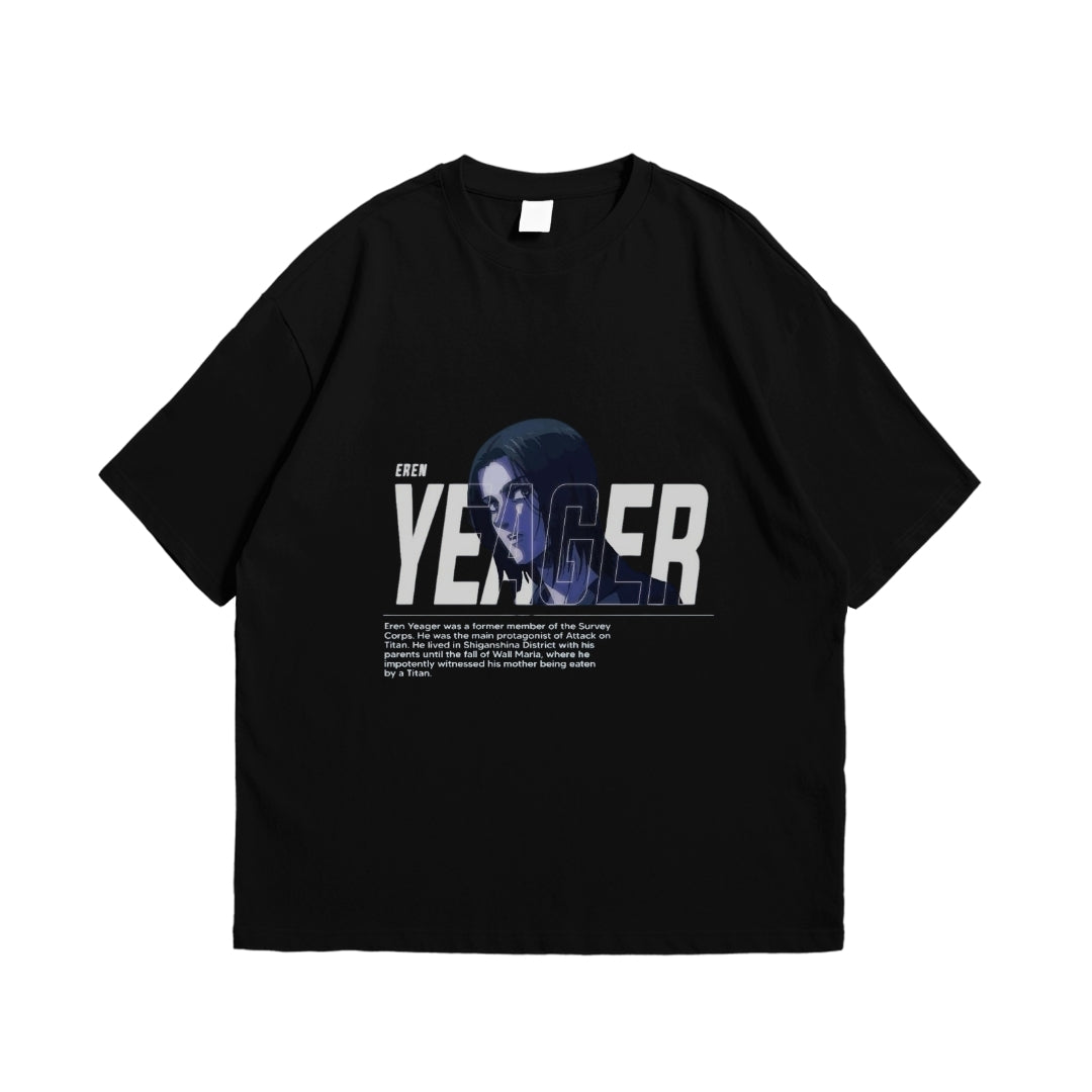 Attack on Titan Eren Yeager Oversized T-Shirt | Premium Anime Printed Tee Pakistan