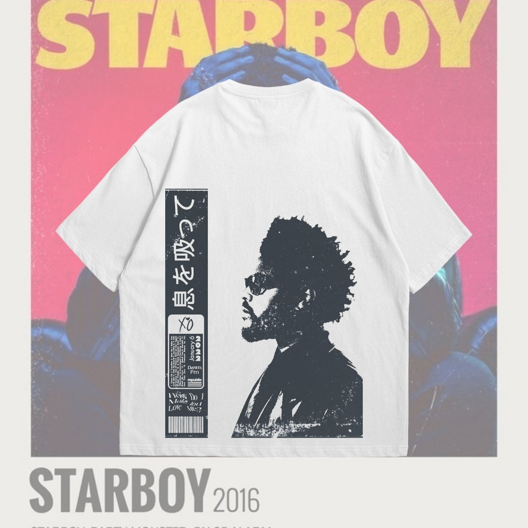 The Weeknd Graphic Oversized T-Shirt – Front & Back Printed | Premium Drop Shoulder Fit