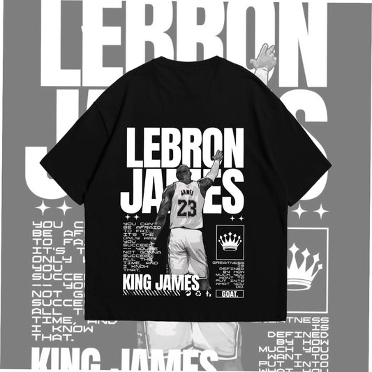 Oversized Drop Shoulder T-Shirt – LeBron James Print | Streetwear Unisex