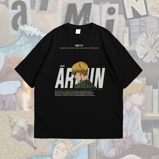 Attack on Titan Armin Arlert Oversized T-Shirt | Premium Anime Printed Streetwear Pakistan.