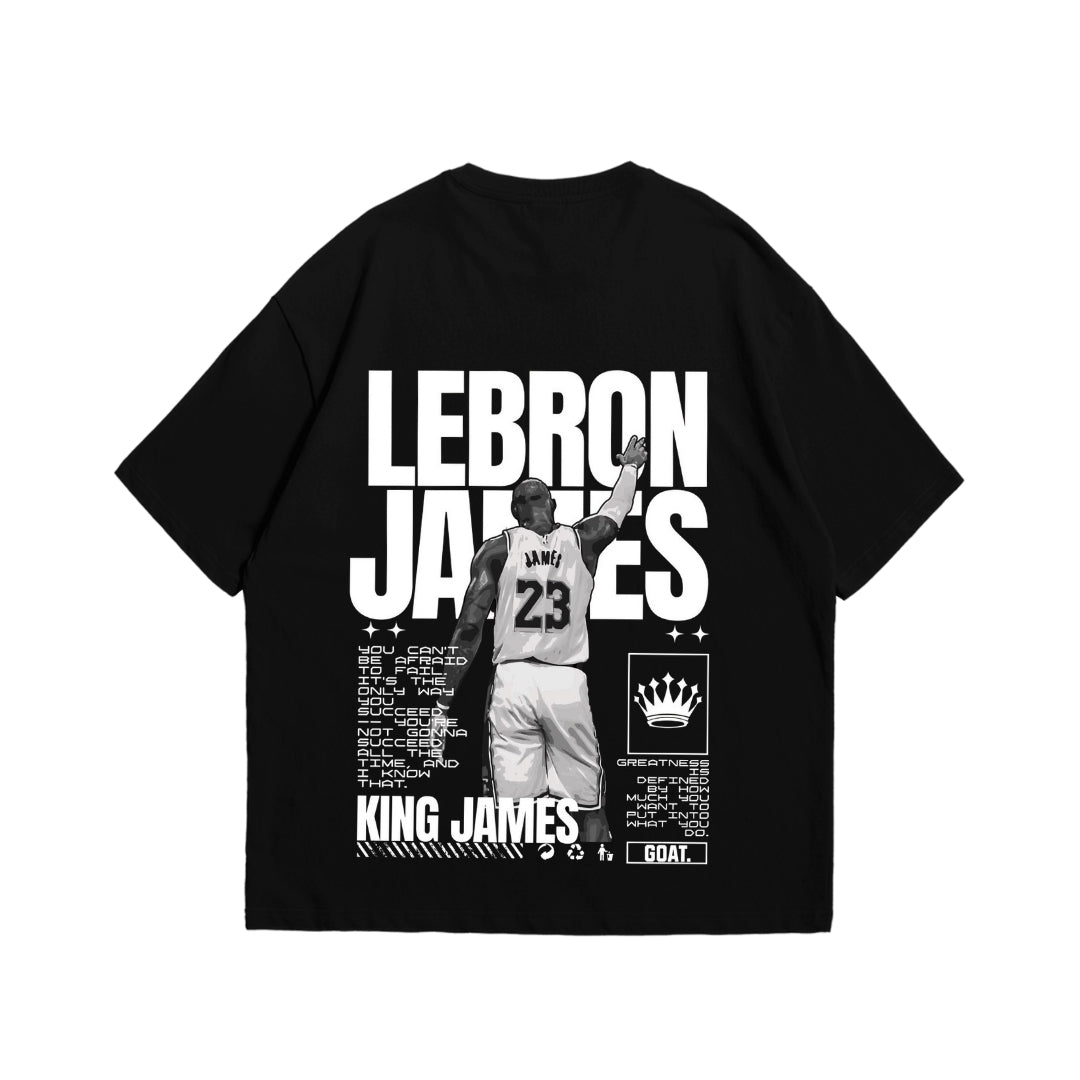 Oversized Drop Shoulder T-Shirt – LeBron James Print | Streetwear Unisex