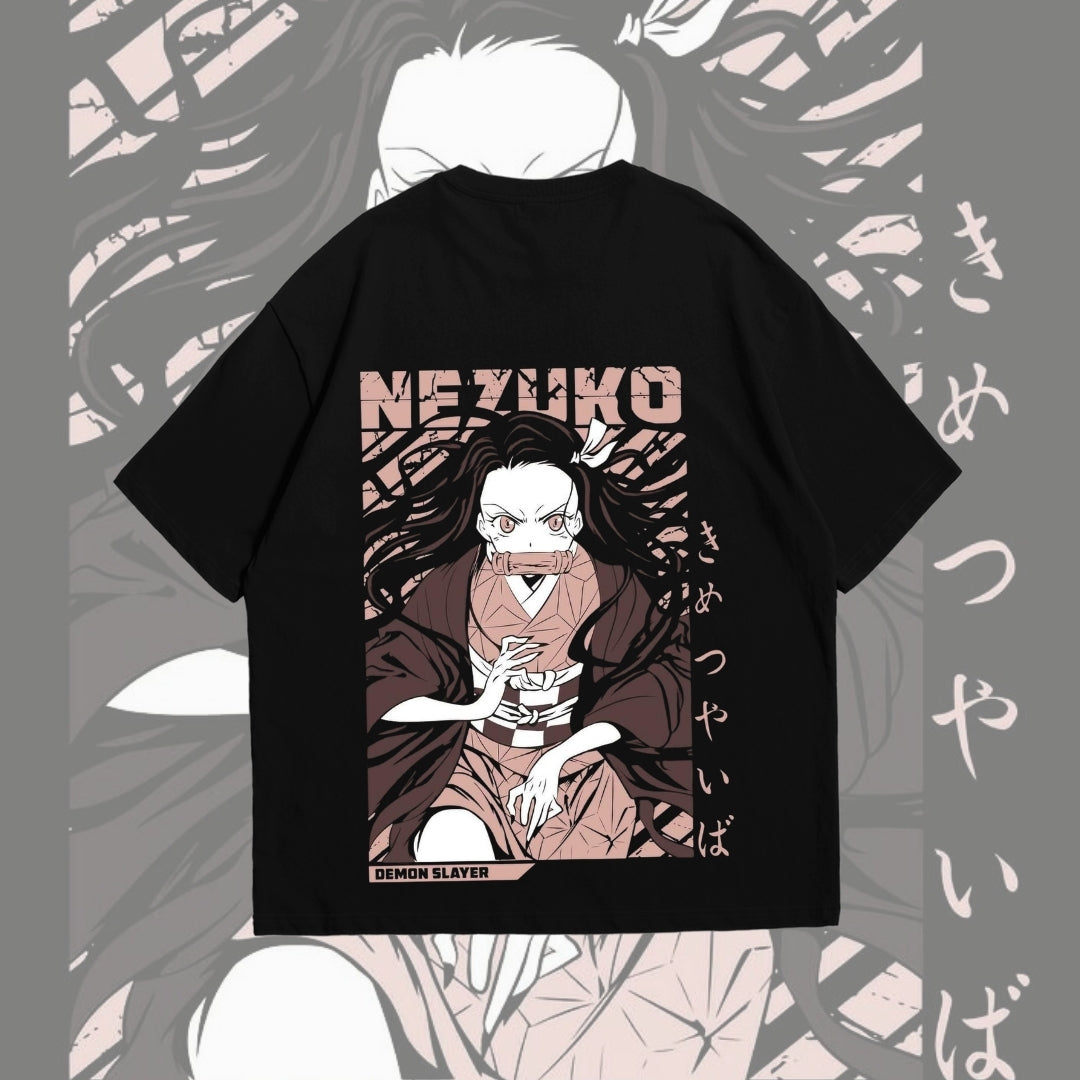 Printed Oversized T-Shirt – Nezuko Kamado Demon Slayer