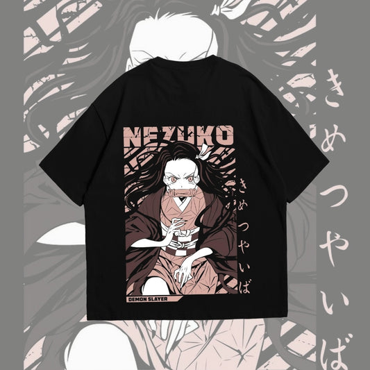 Printed Oversized T-Shirt – Nezuko Kamado Demon Slayer