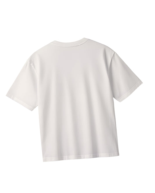 White Drop Shoulder Oversized T-Shirt – Premium Cotton Streetwear.