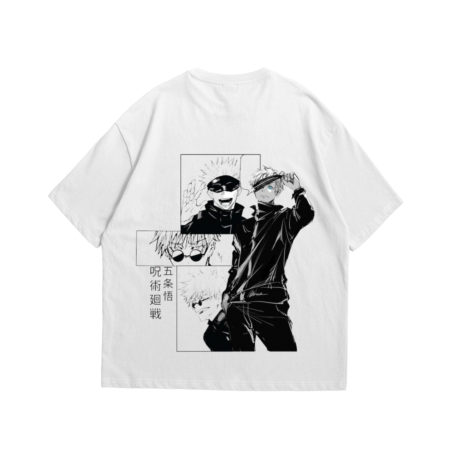 Gojo Satoru Oversized Drop Shoulder T-Shirt – Premium Anime Streetwer.