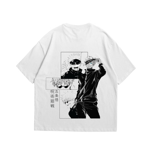 Gojo Satoru Oversized Drop Shoulder T-Shirt – Premium Anime Streetwer.