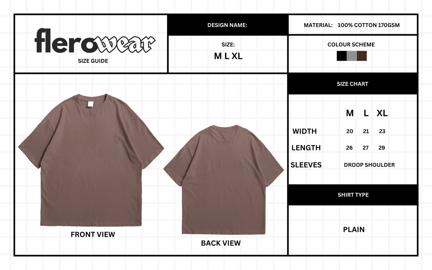Brown Oversized T-shirt.
